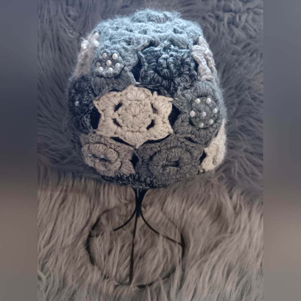 Floral Knit Beanie